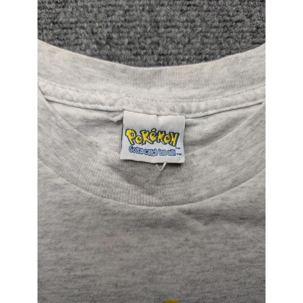 Vintage 1999 Pokemon KIDS Size Small T-Shirt Gray‎ Gotta Catch Em All